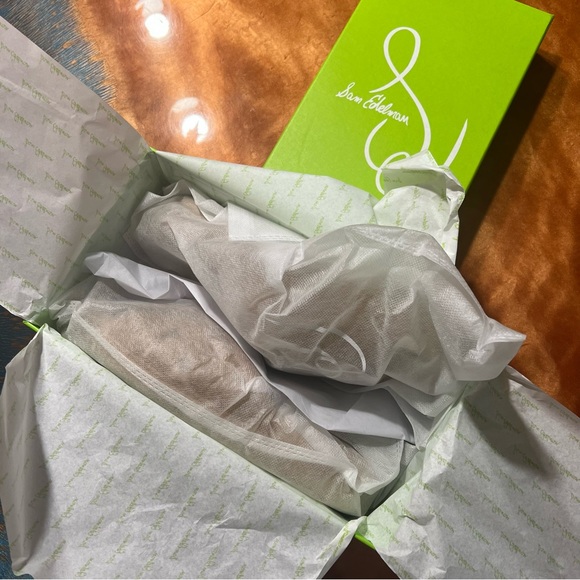 New Sam Edelman Vaughn Faux Fur Lined Sandal Slide size 8 Camel Twill Tan - Picture 5 of 9